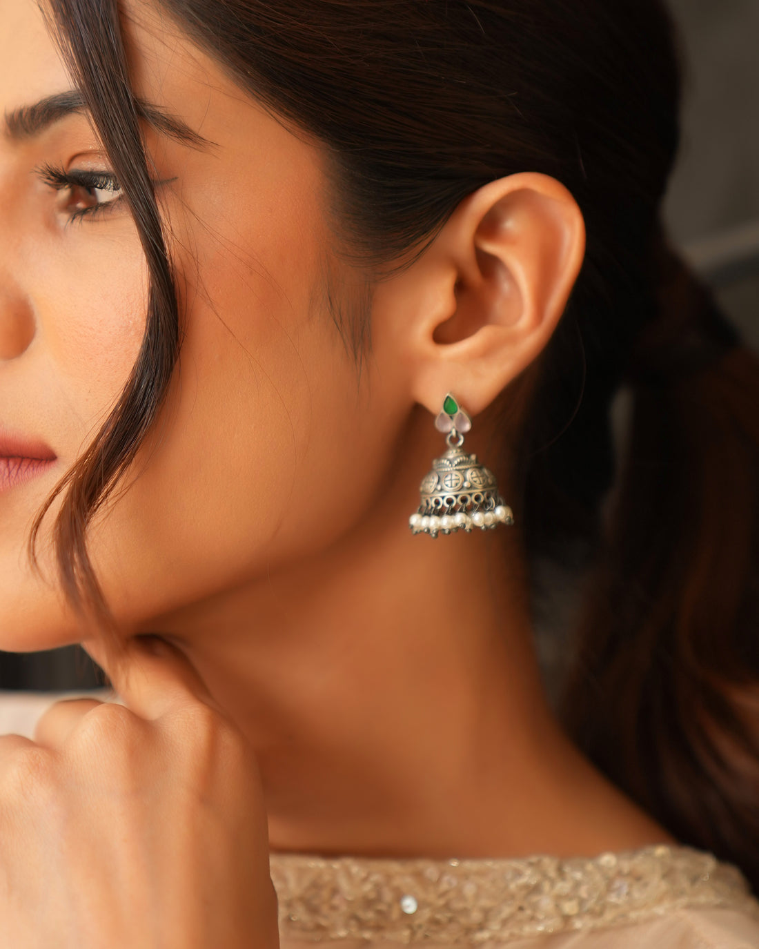 Oxidised Silver Earrings