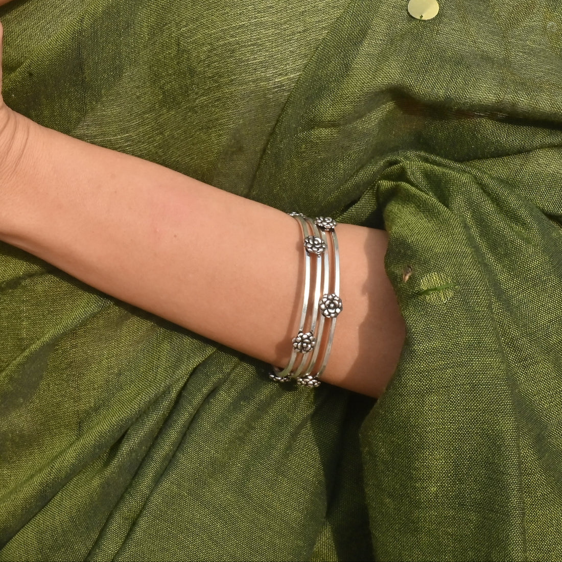 Silver Kusum Bangle