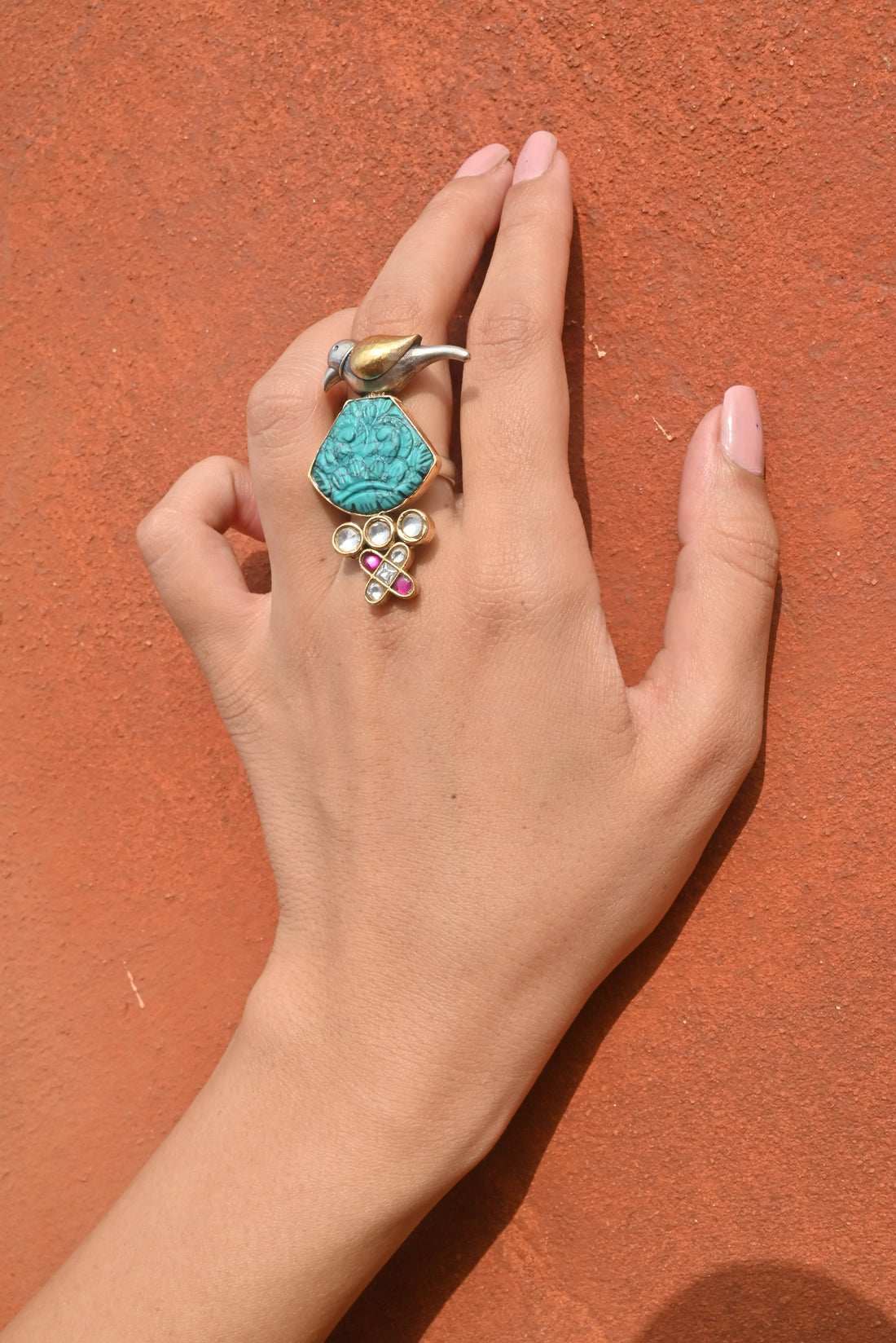 Silver Fusion Bird Ring