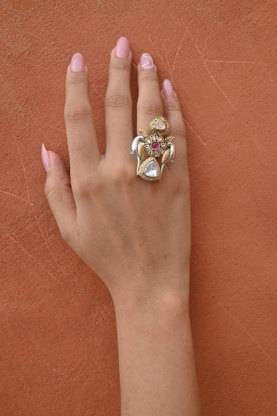 Silver Panchi Ring