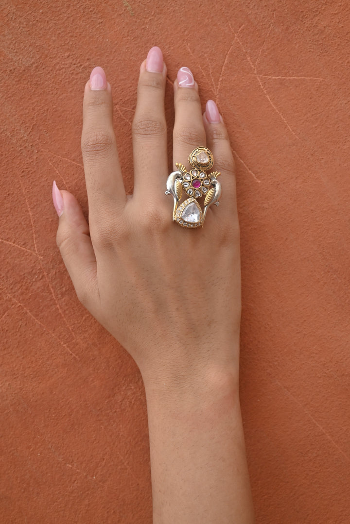 Silver Panchi Ring