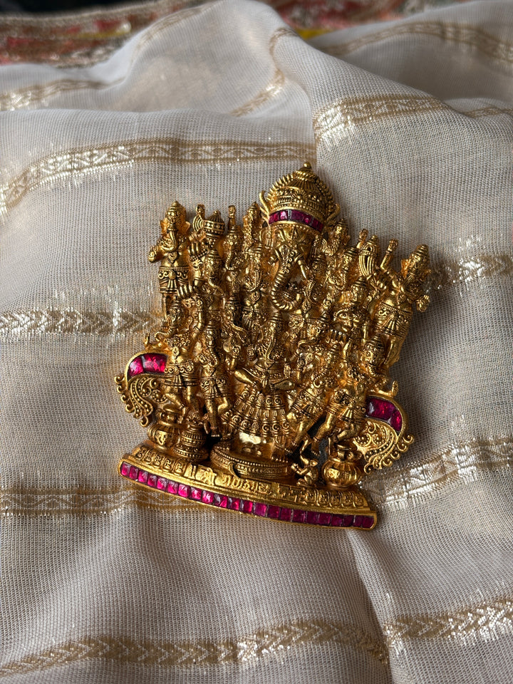 Antique Ganesha Silver Pendant without Chain