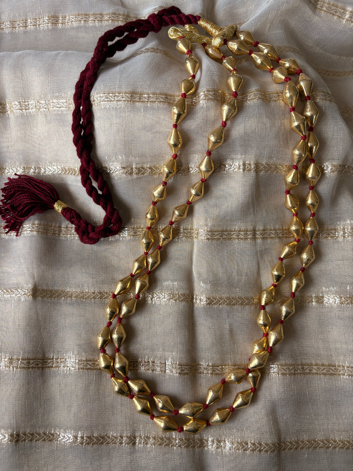 Silver Double Layer Dholki Necklace