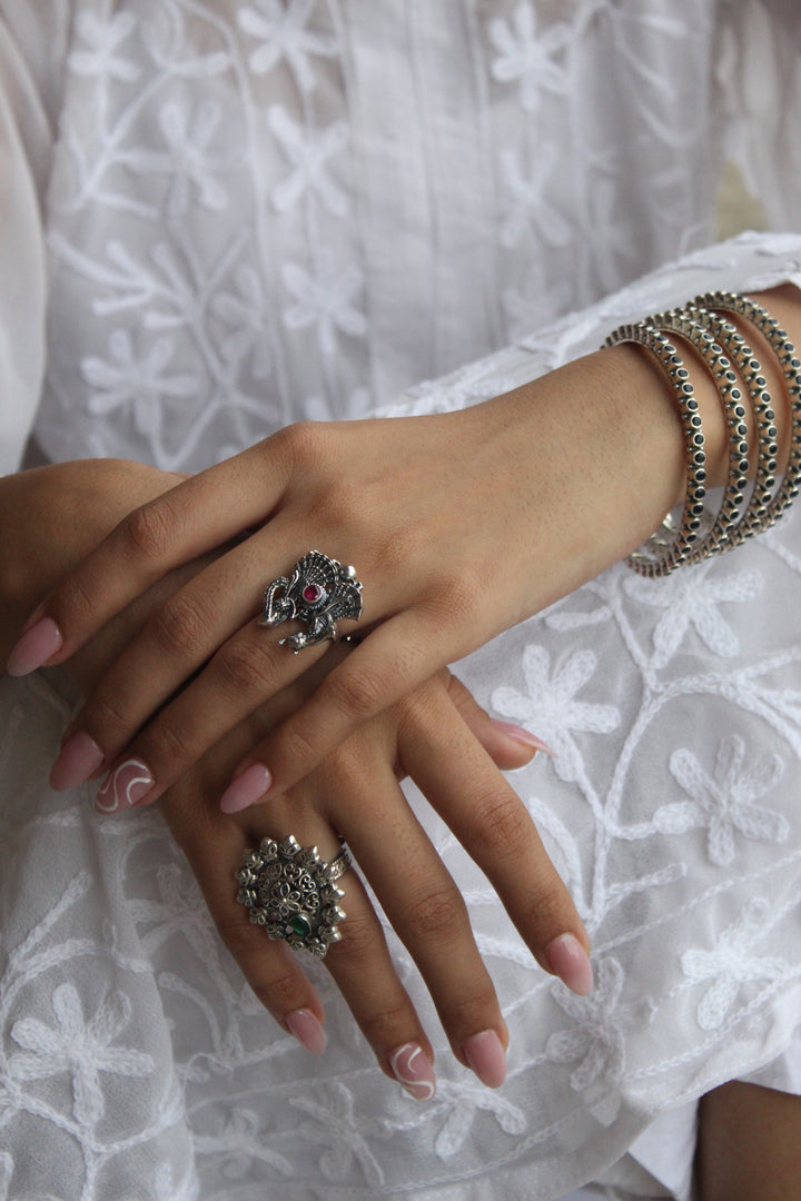 SILVER RAKHA KRISHNA RING