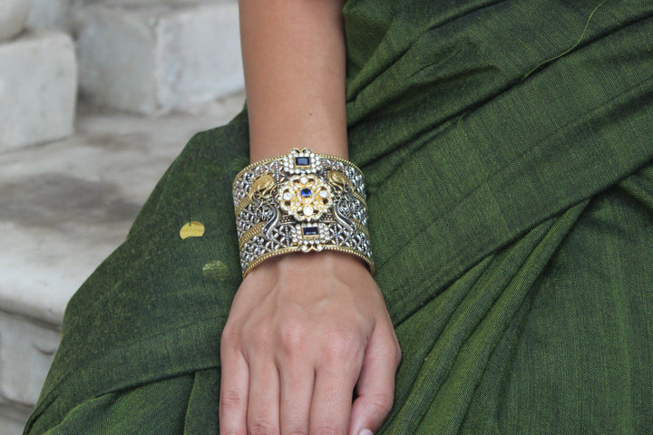 Dual Tone Peakcock Royale Bangle