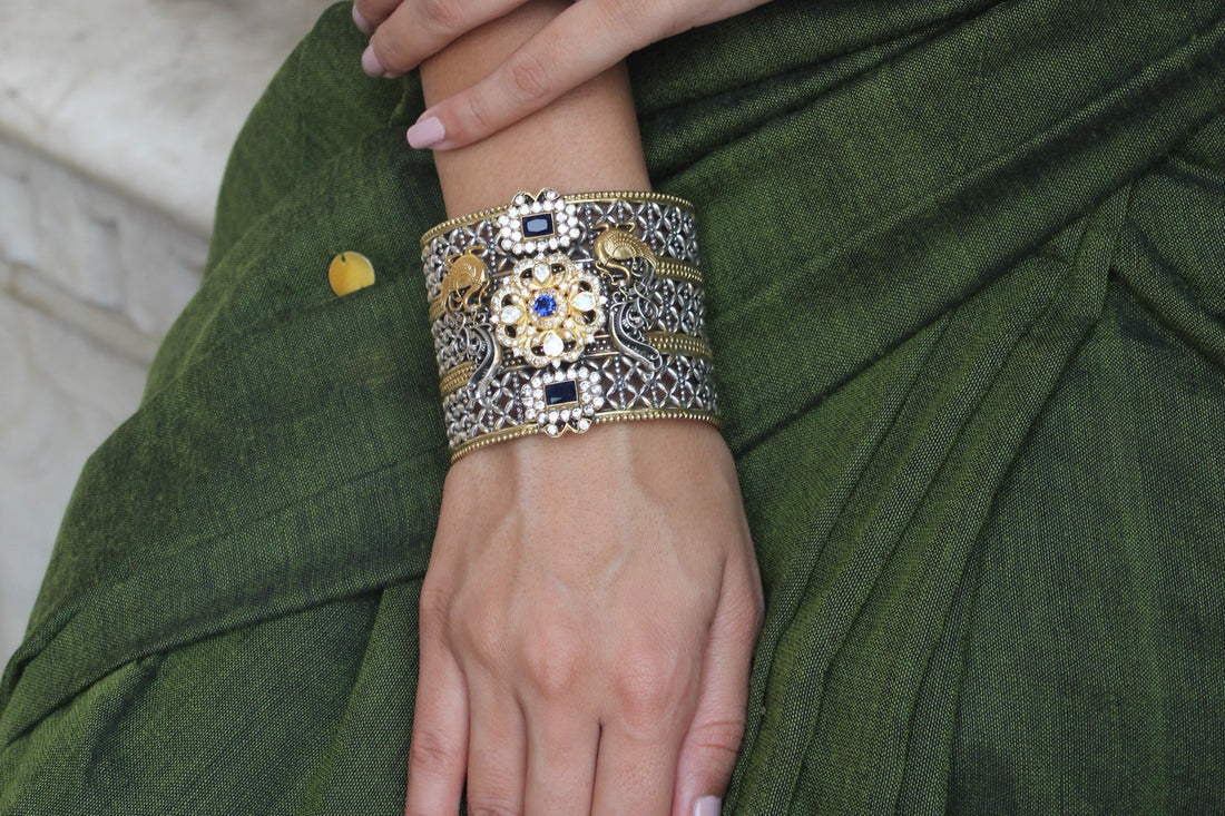 Dual Tone Peakcock Royale Bangle