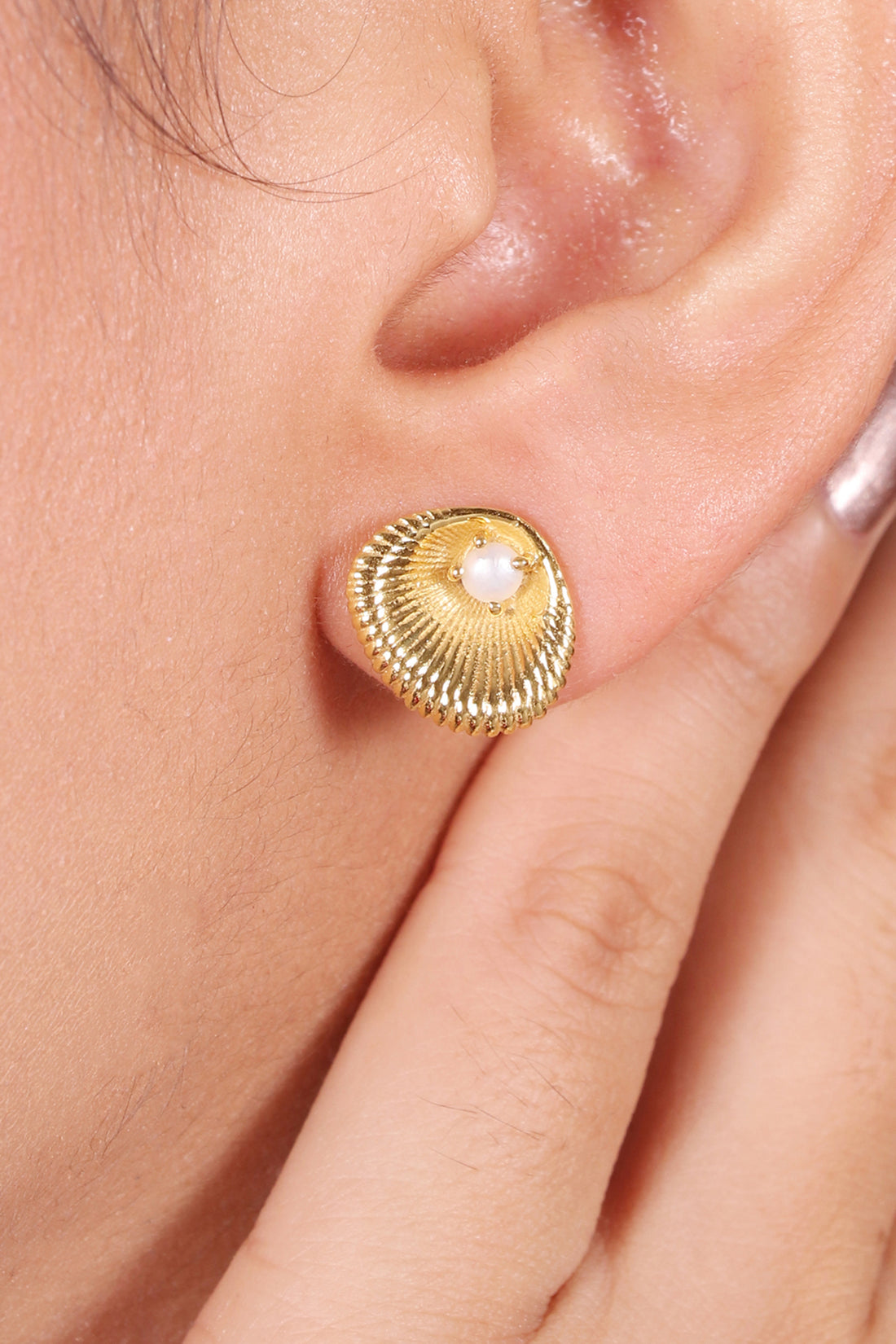 Gold Plated Pearl Earrings