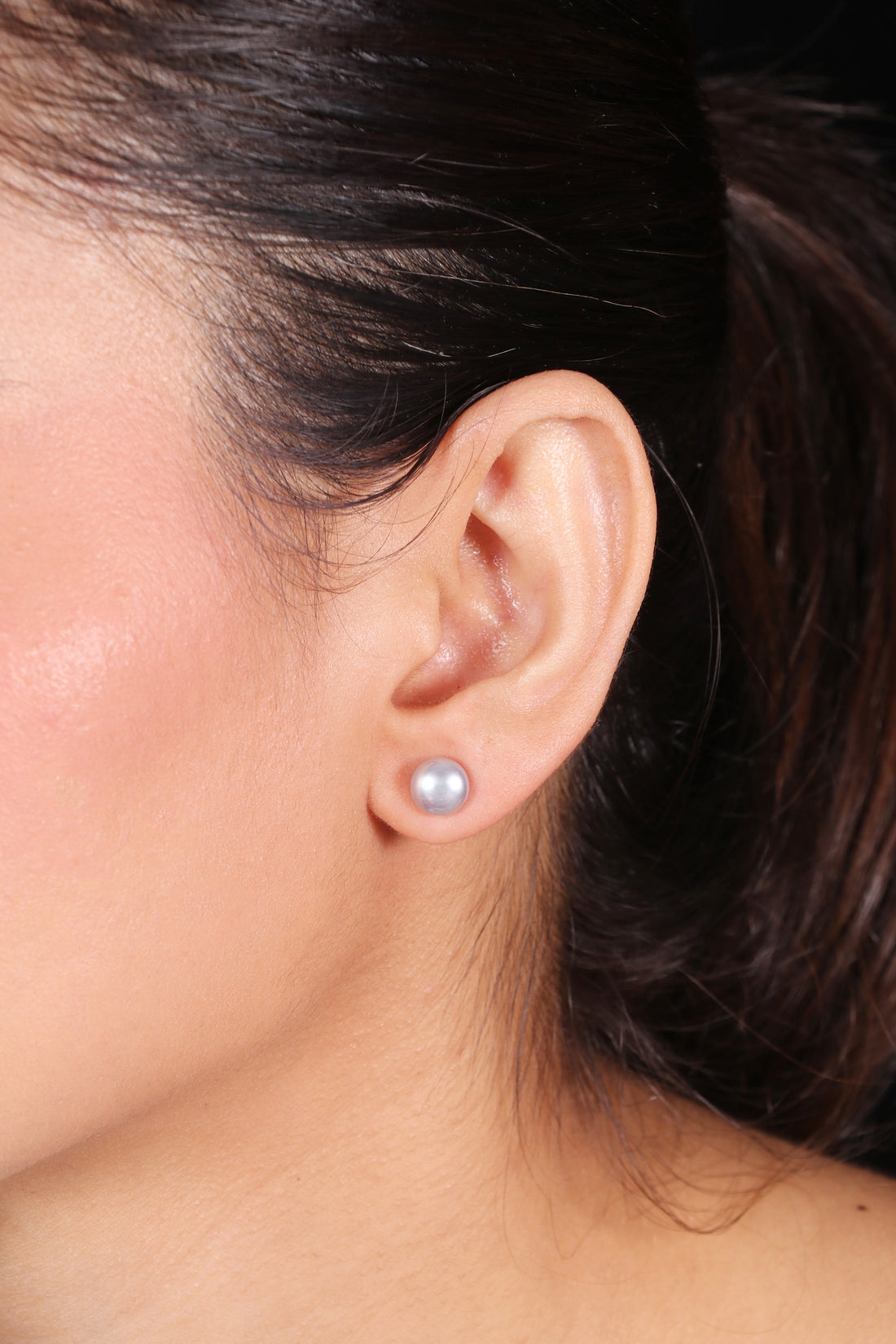 Silver Grey Pearl Earrings