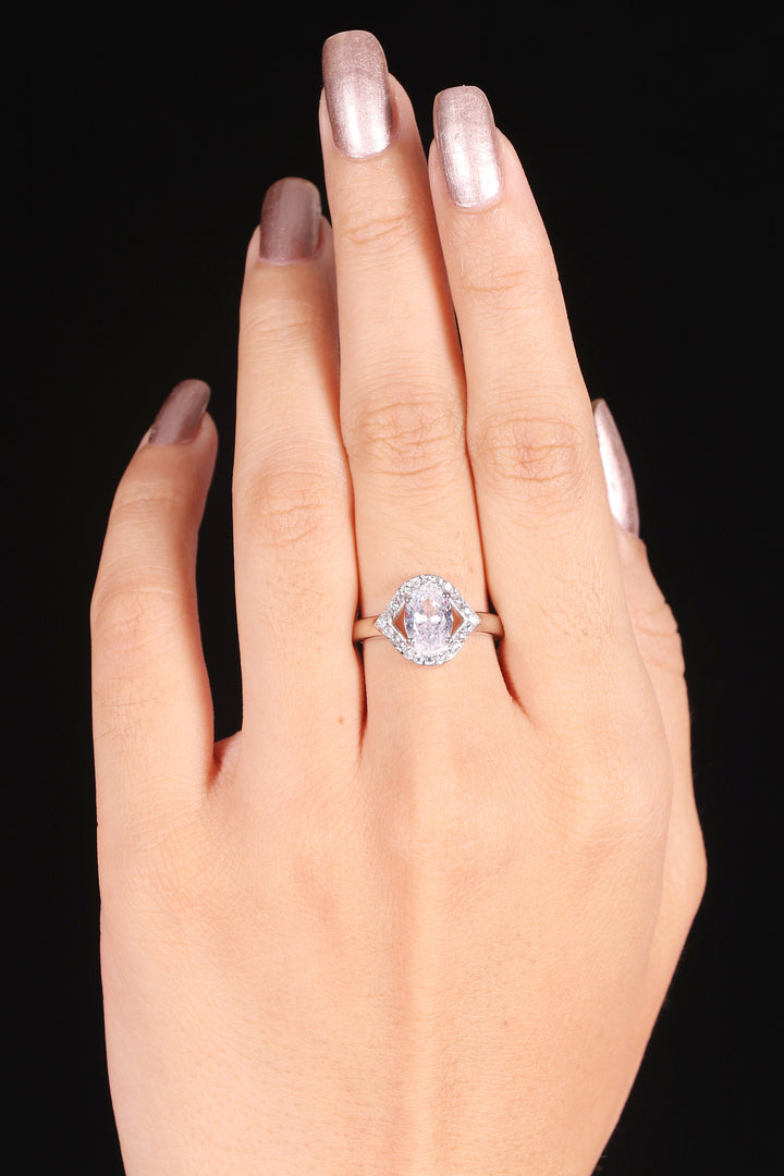 925 Silver CZ Stone Ring
