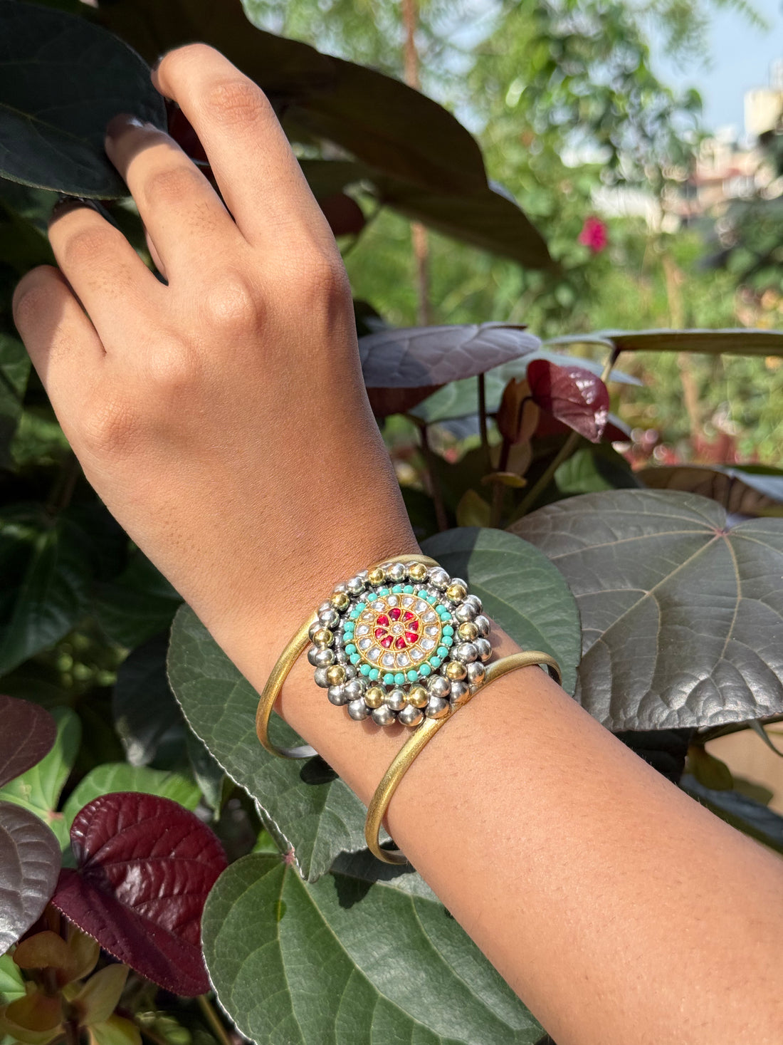 Dual Tone Fusion GulKari Bangle