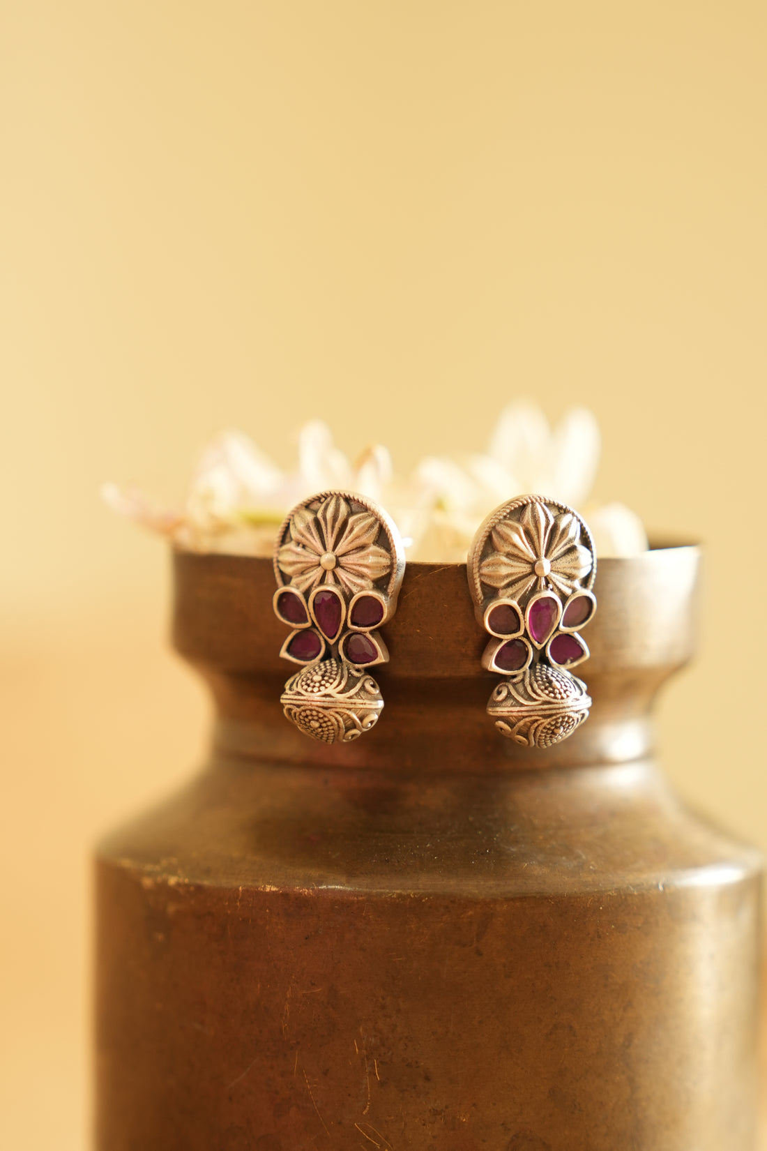 Oxidised Silver Earring