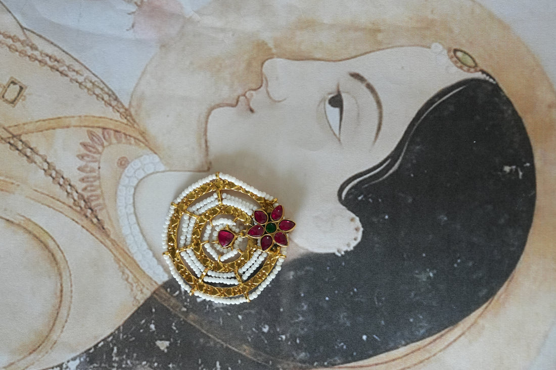 Oxidised Silver Earring 