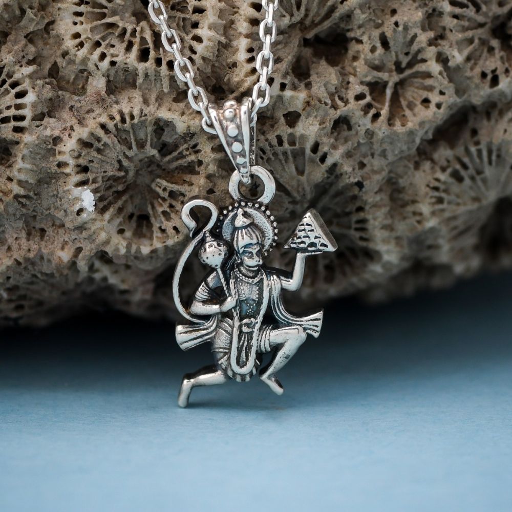 Silver Hanumanji Pendant