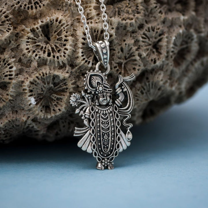 Silver Shrinathji Pendant