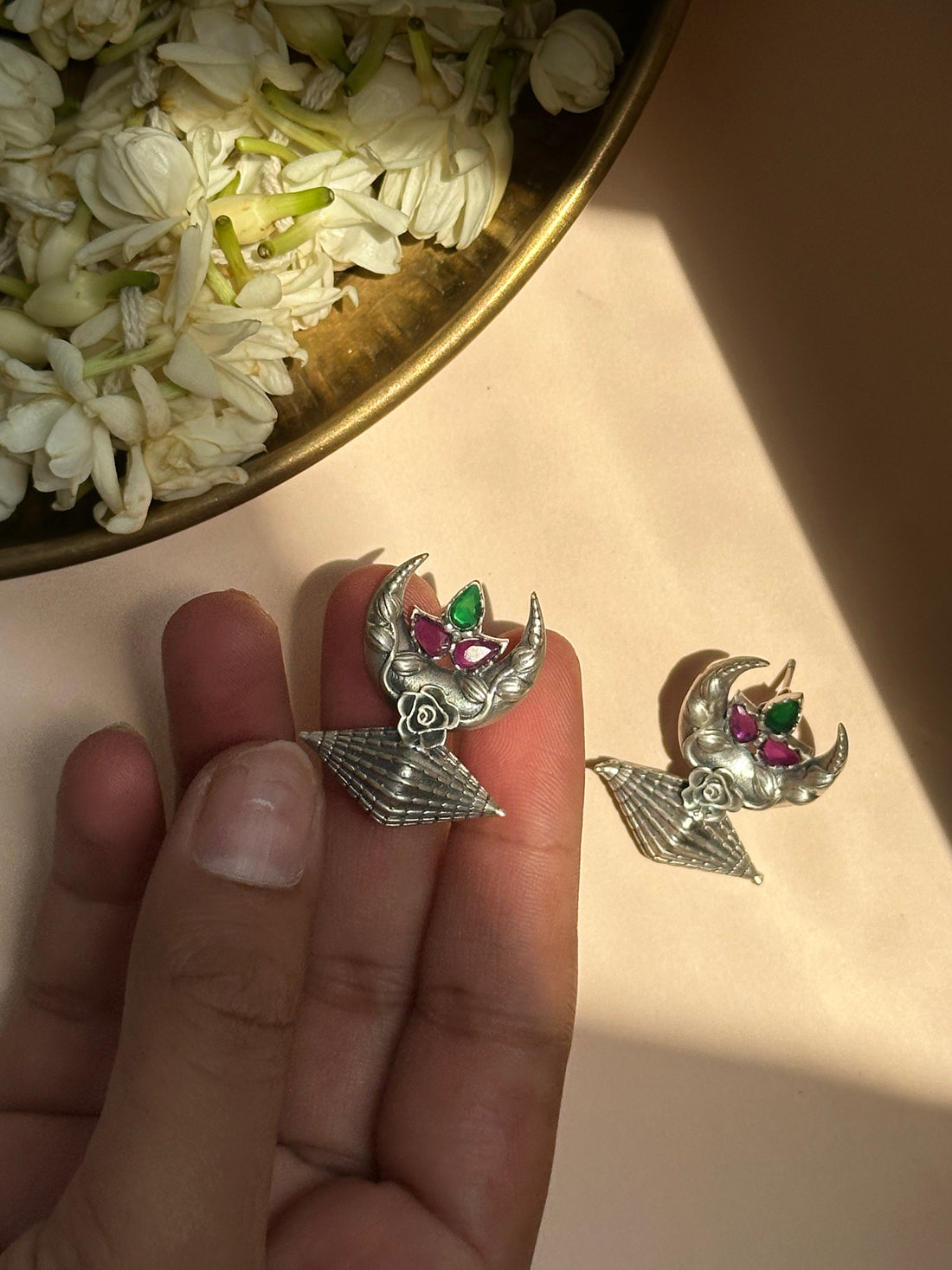 Silver Oxidised Earrings