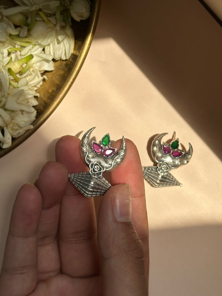 Silver Oxidised Earrings