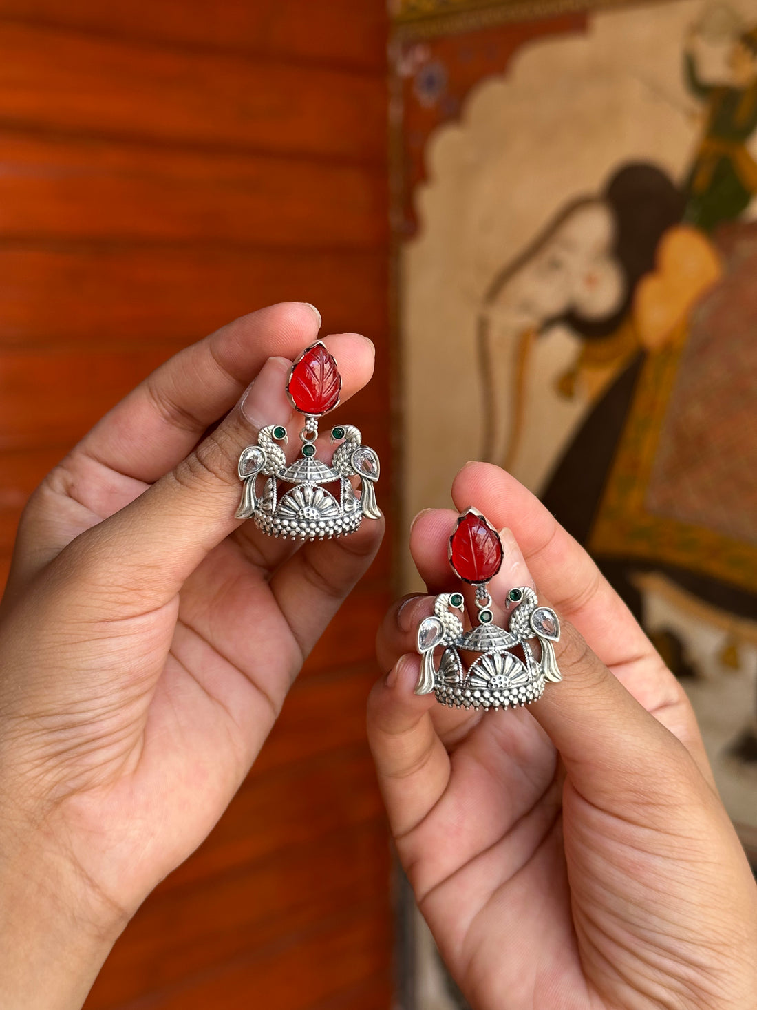 Silver Oxidised Earrings