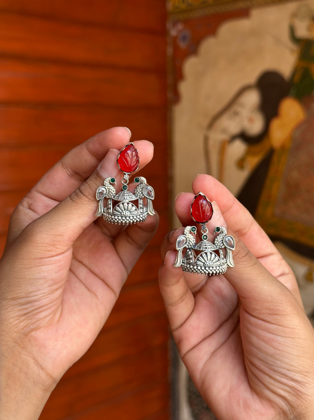 Silver Oxidised Earrings