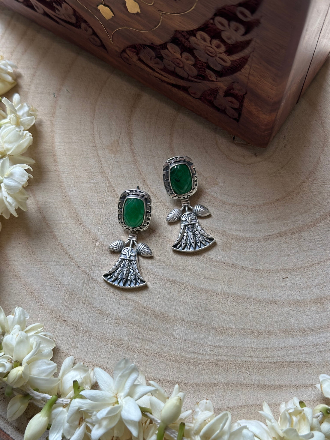 Silver Oxidised Earrings