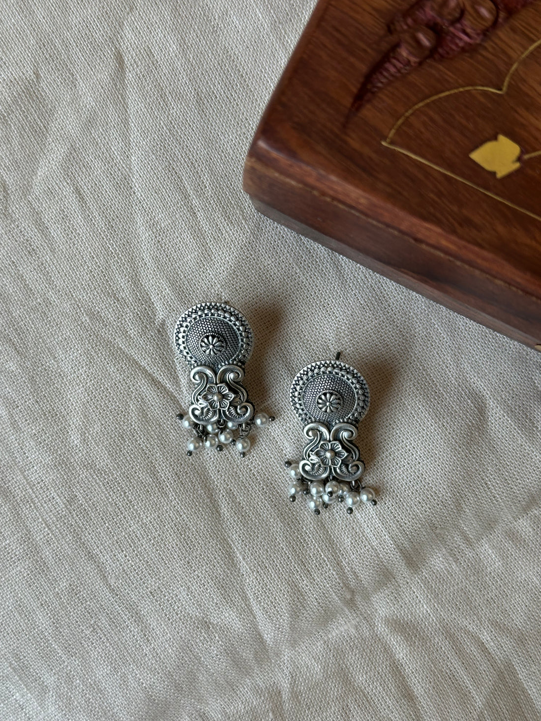 Silver Oxidised Earrings
