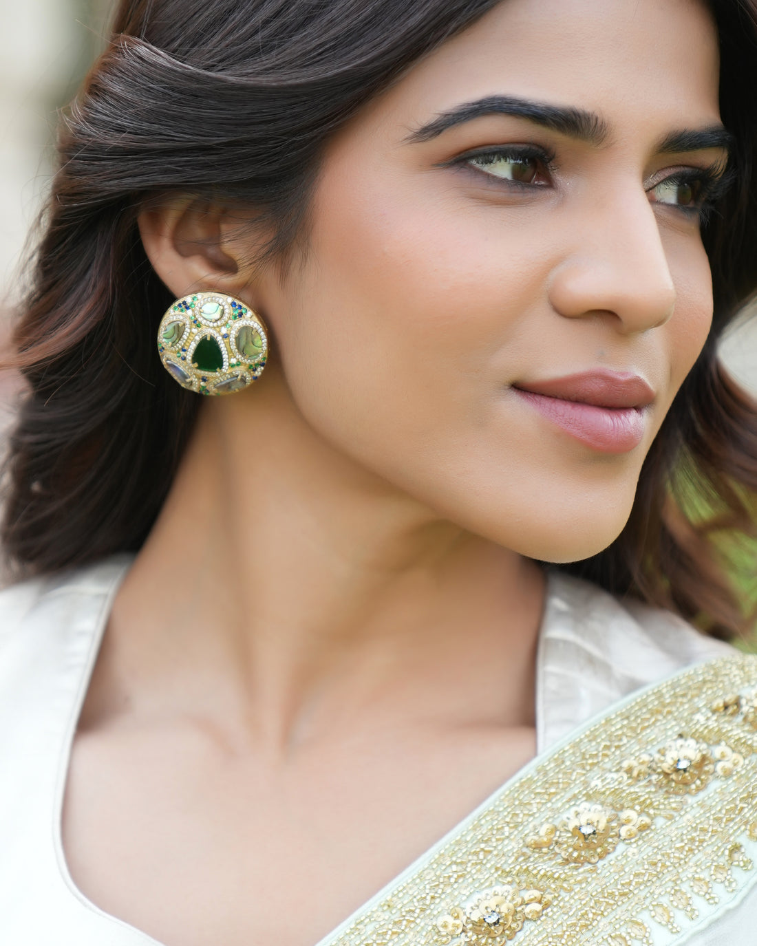 Silver_Polki_Stud_Earrings