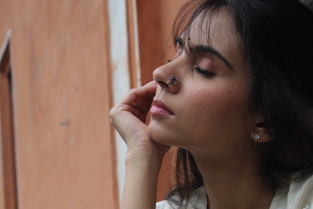 silver umbrella nosepin