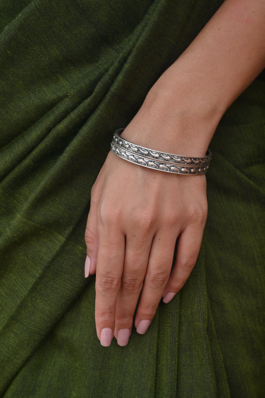 silver dolphin bangle