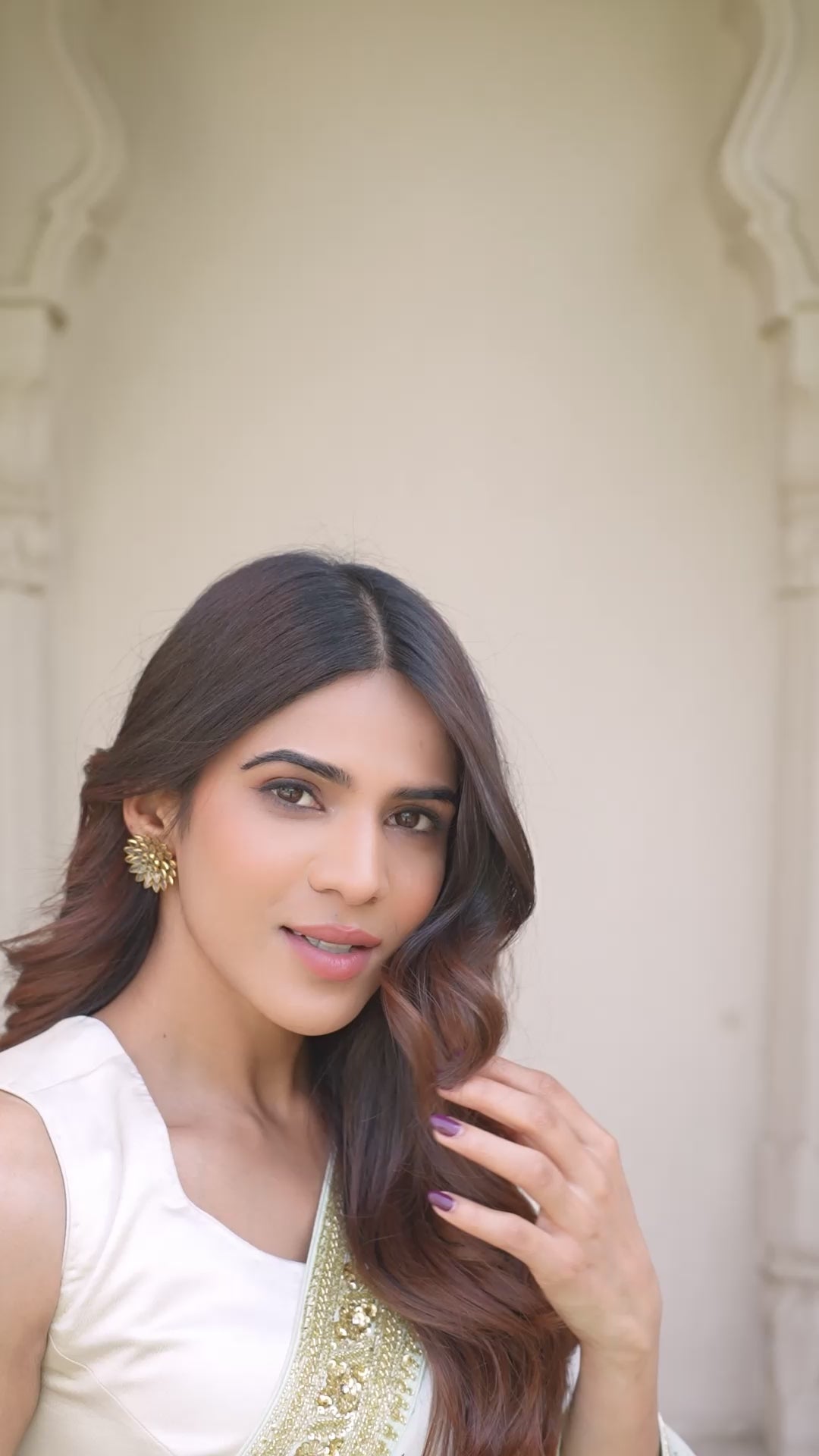 925 Silver Diamond Floral Stud Earrings