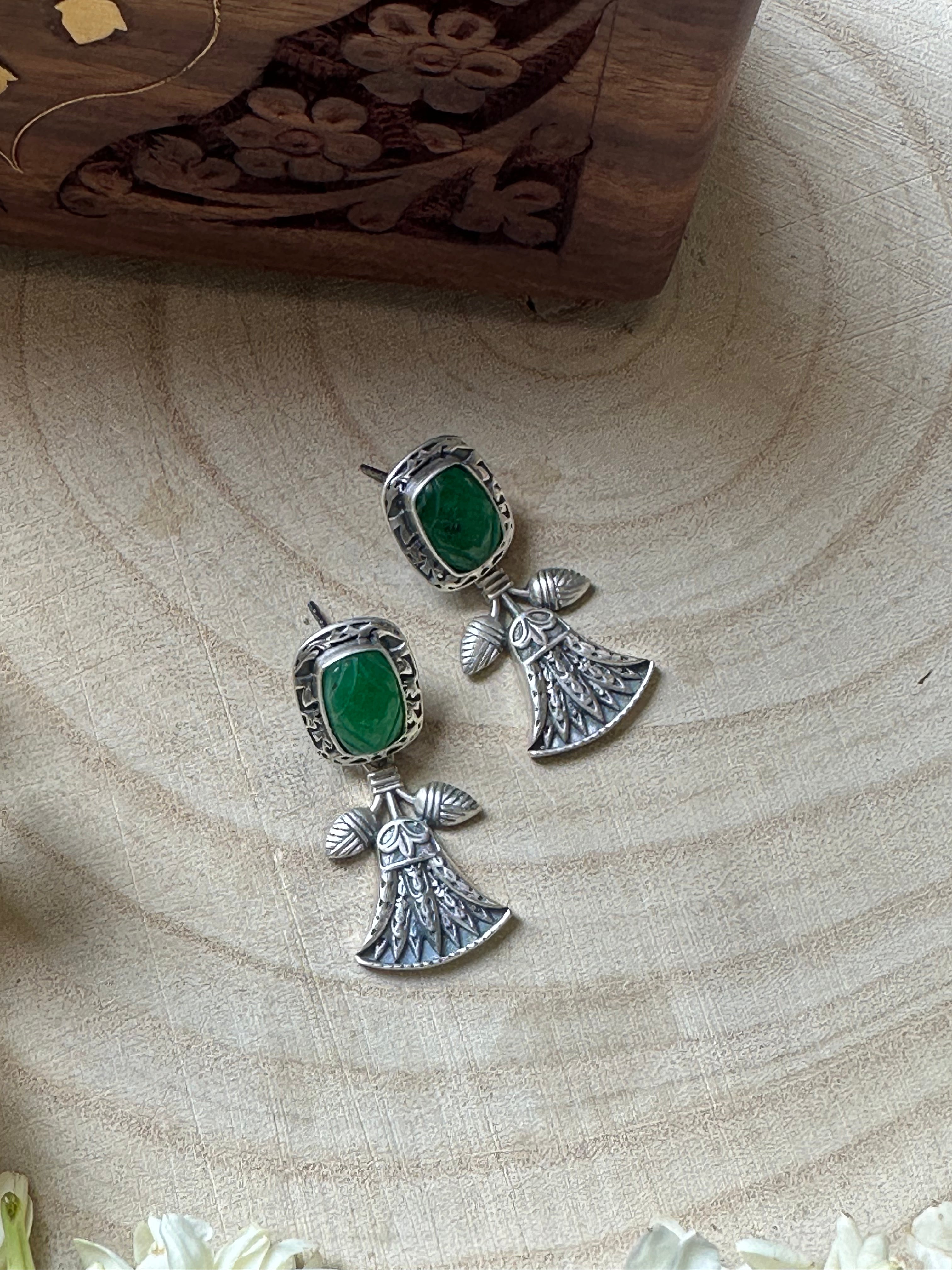 Silver Oxidised Earrings