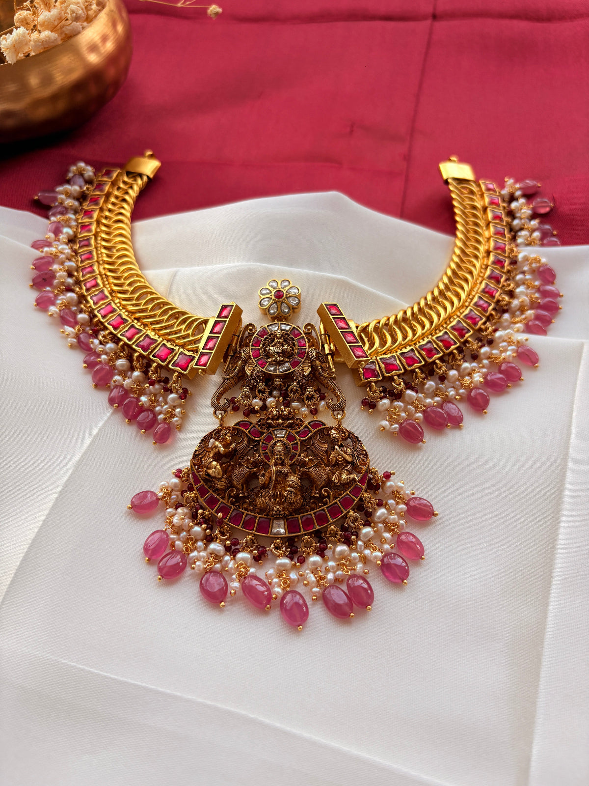 92.5 Silver South Indian Temple Necklace