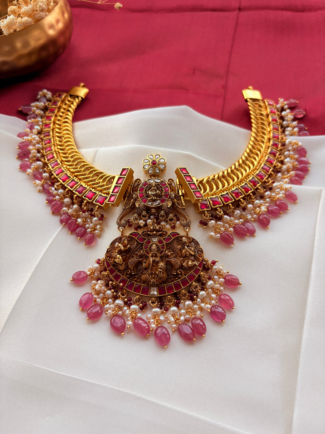 92.5 Silver South Indian Temple Necklace