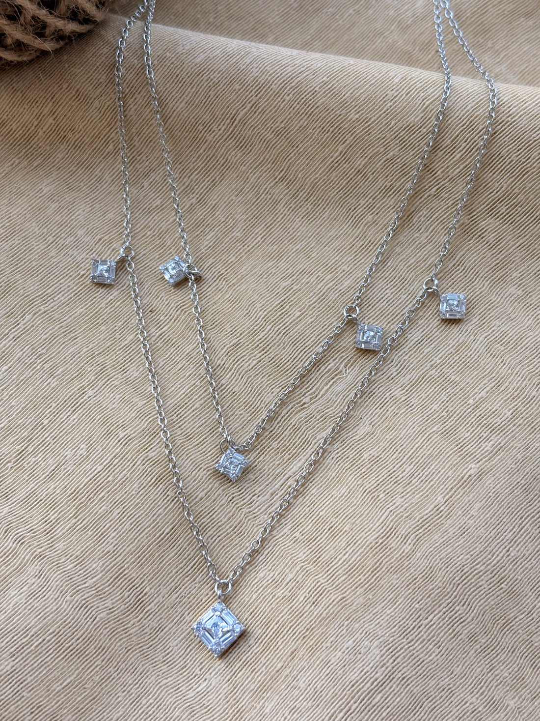 Silver Double Layered Necklace