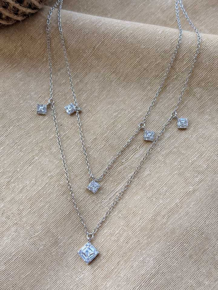 Silver Double Layered Necklace