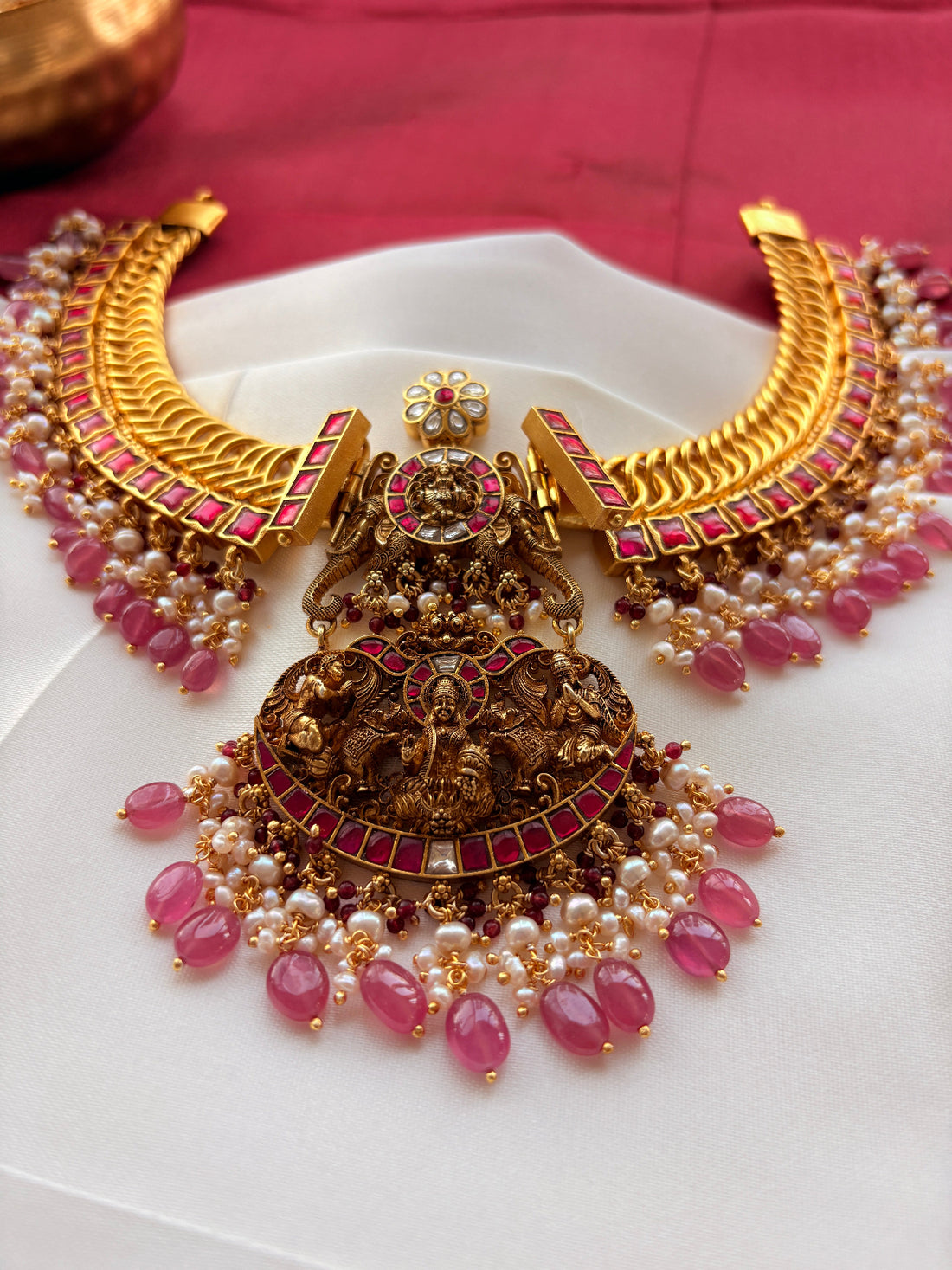 92.5 Silver South Indian Temple Necklace