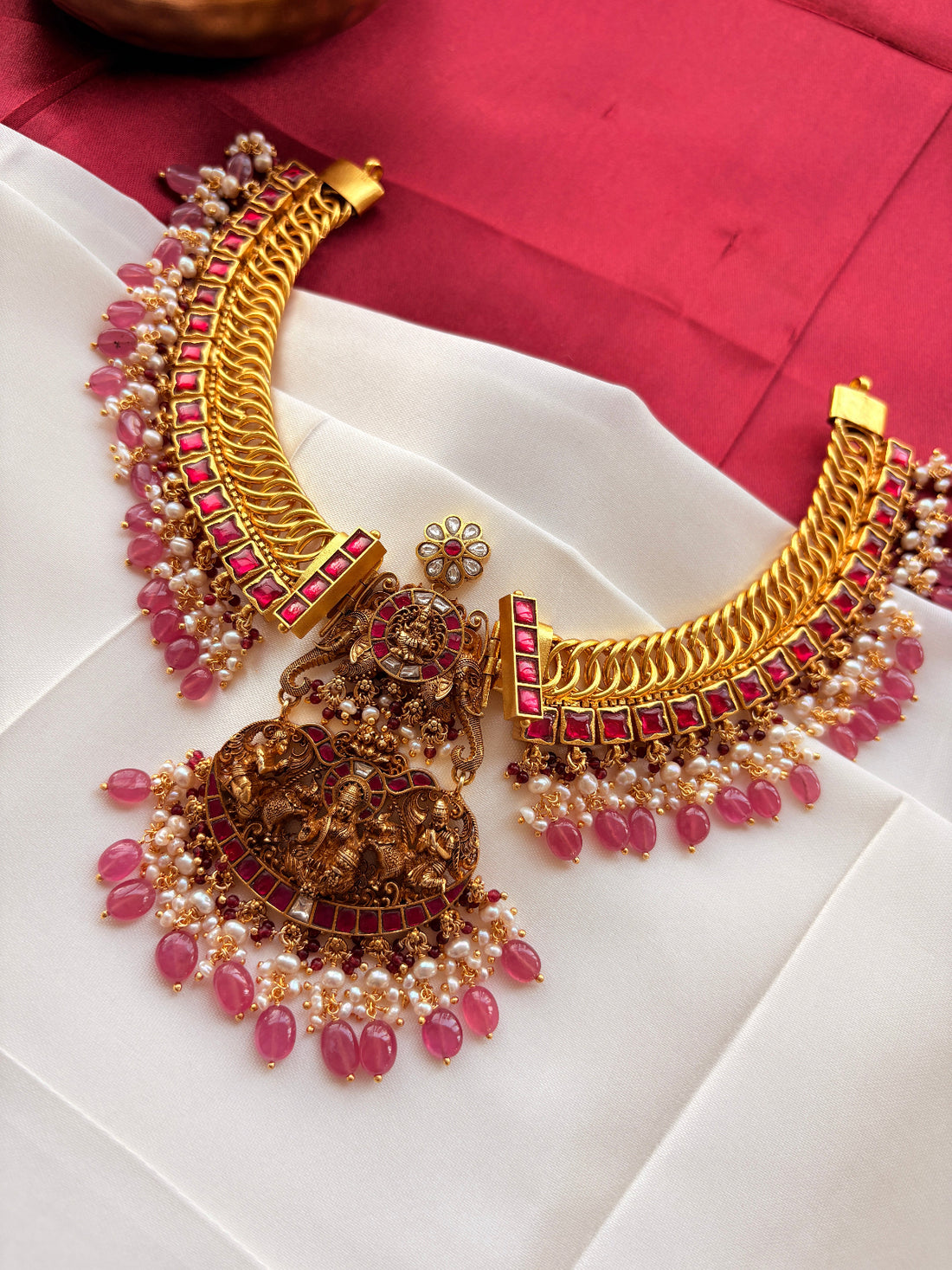 92.5 Silver South Indian Temple Necklace