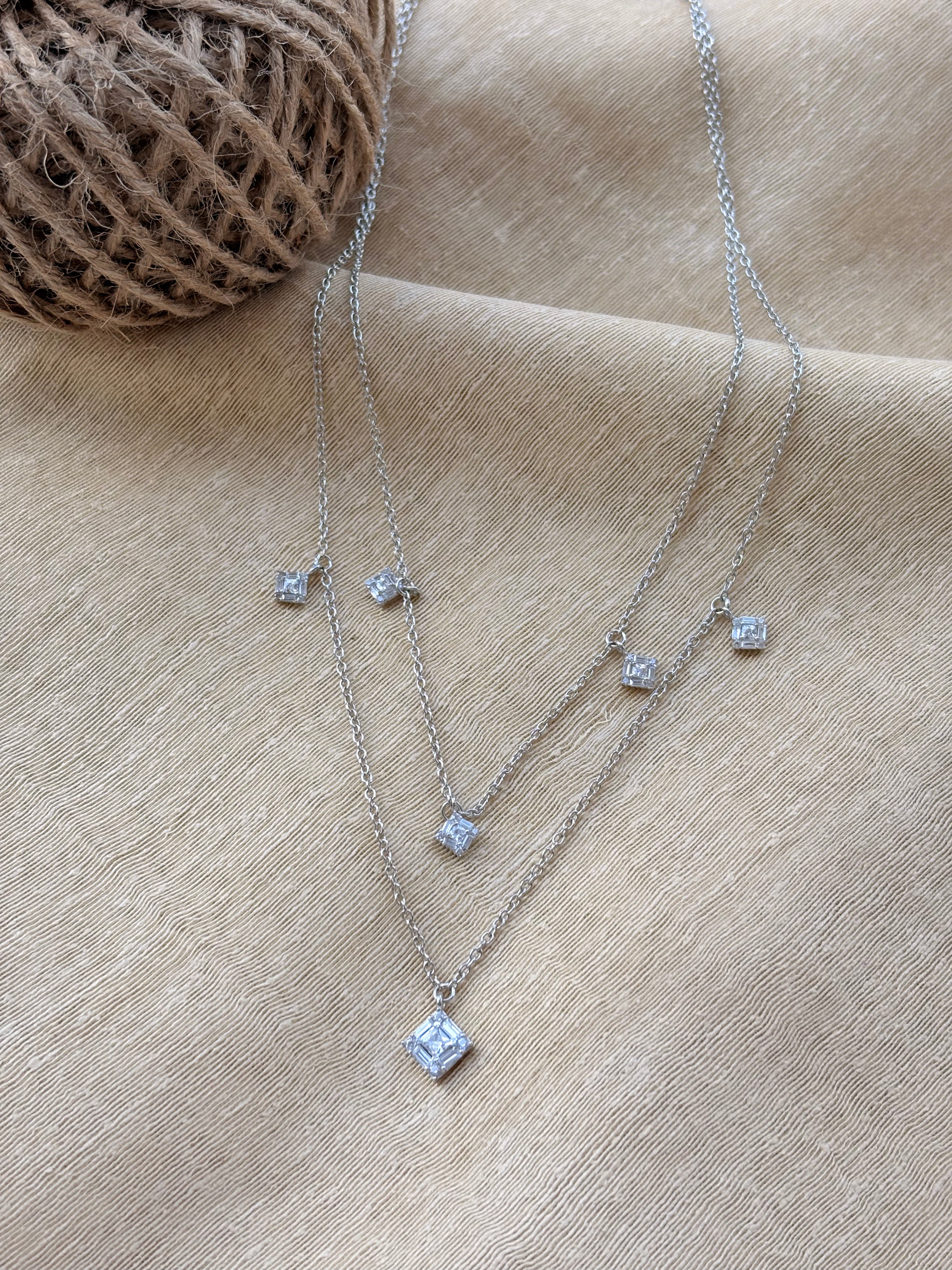 Silver Double Layered Necklace