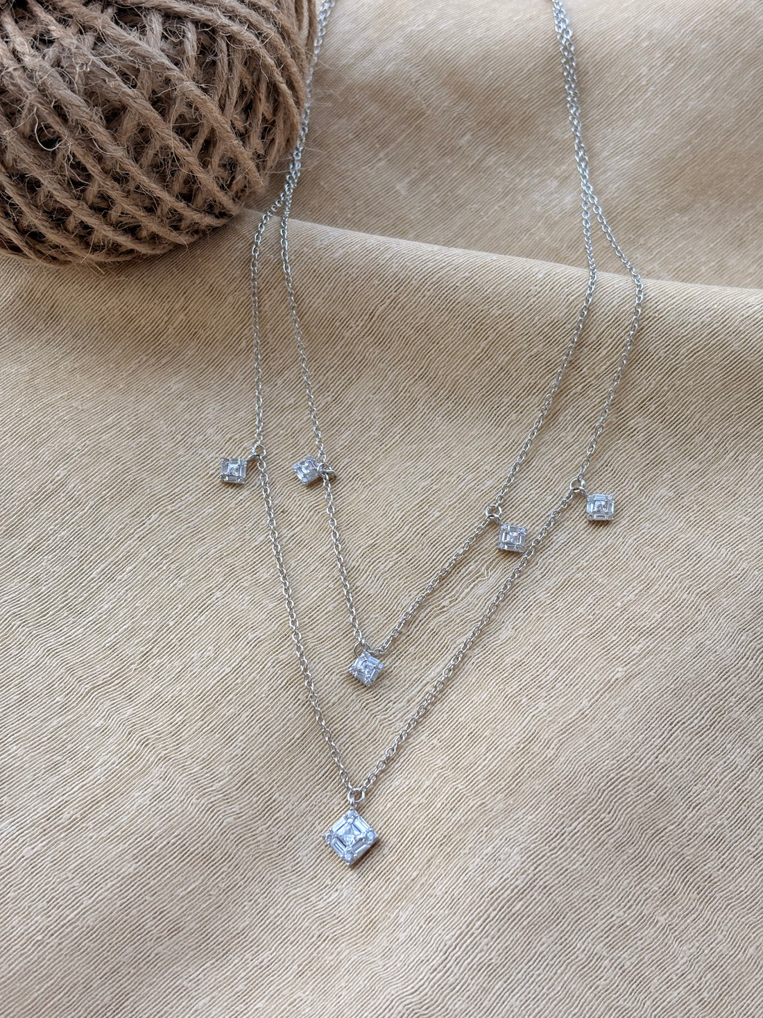 Silver Double Layered Necklace