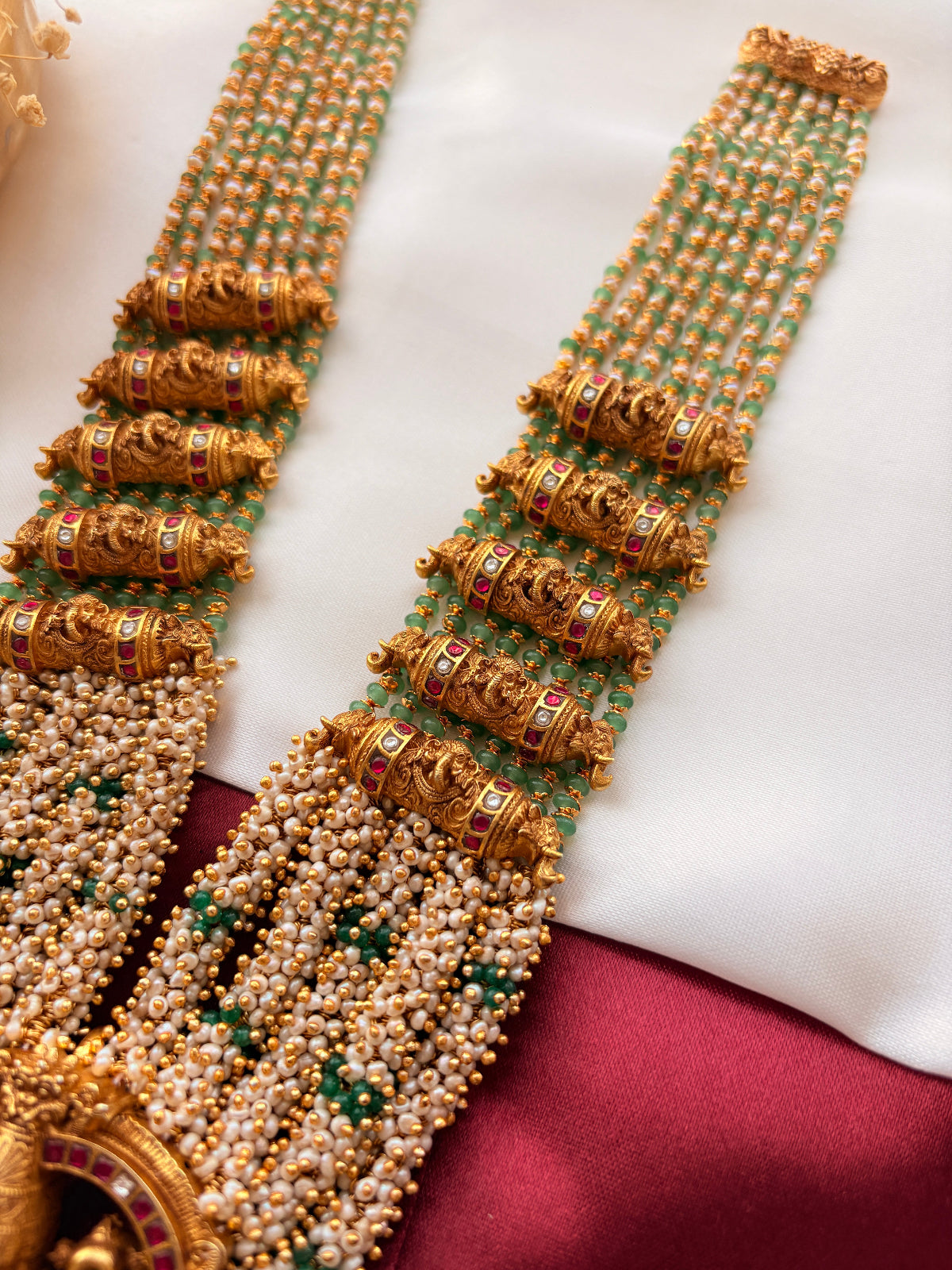 Temple Nakashi Long Haar – Double Layer Laskshmi Devi Necklace