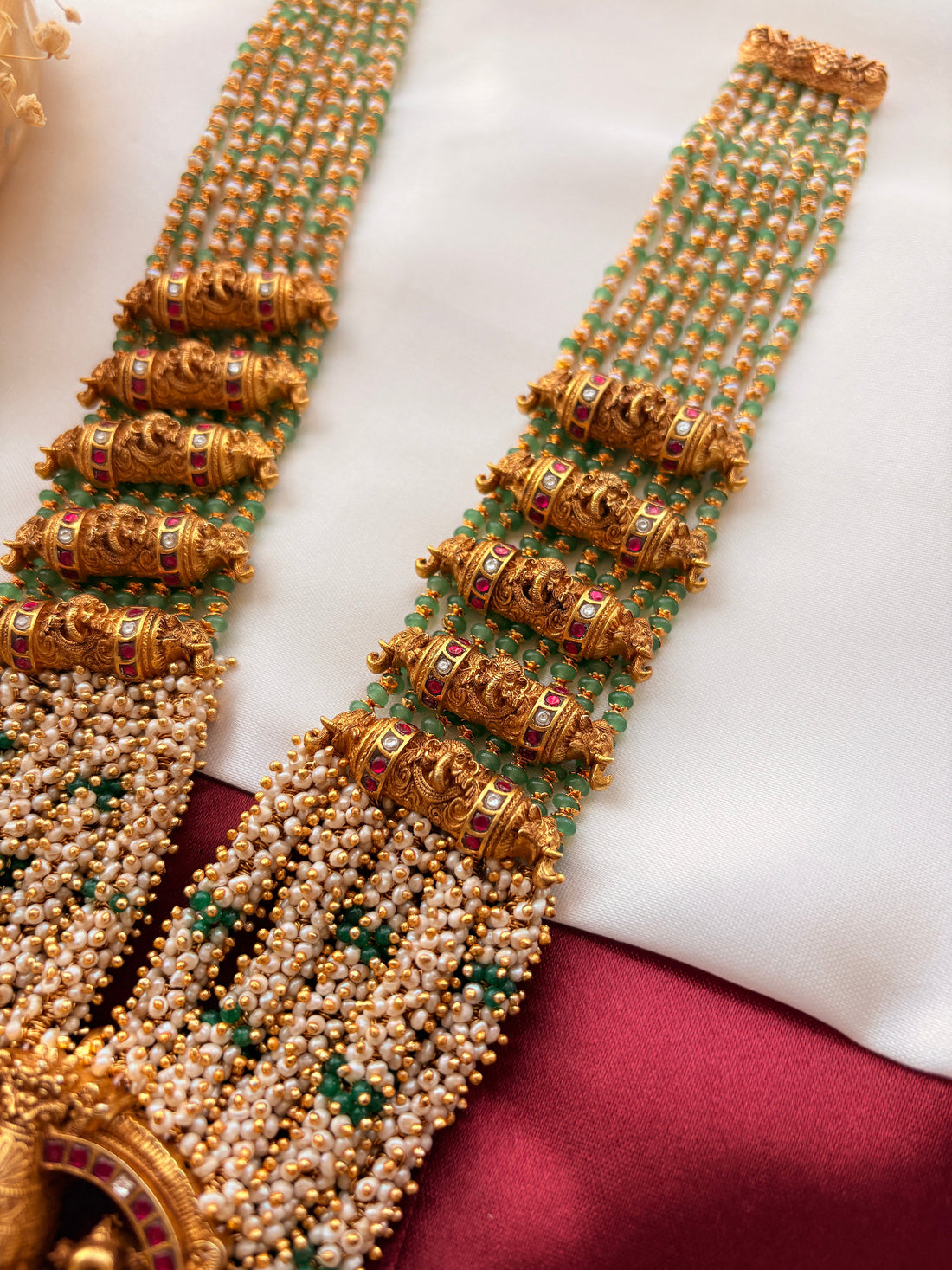 Temple Nakashi Long Haar – Double Layer Laskshmi Devi Necklace