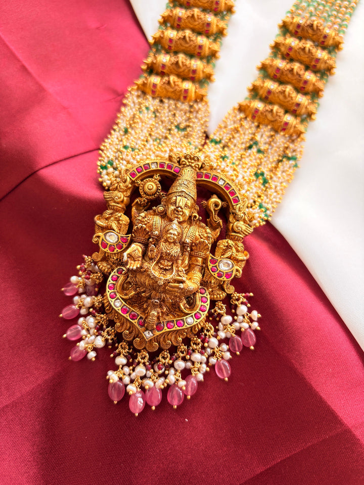 Temple Nakashi Long Haar – Double Layer Laskshmi Devi Necklace