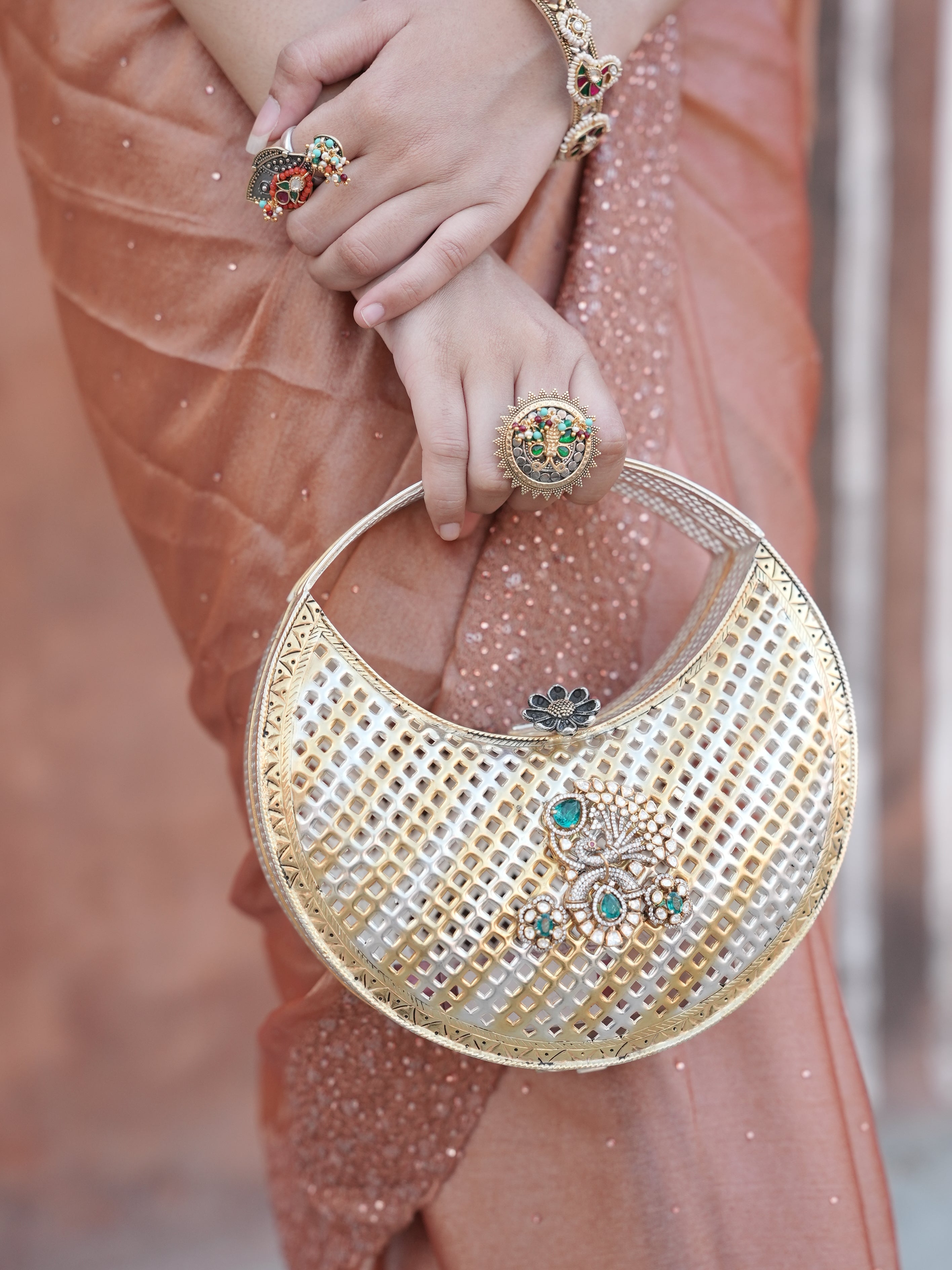Silver Mango Purse