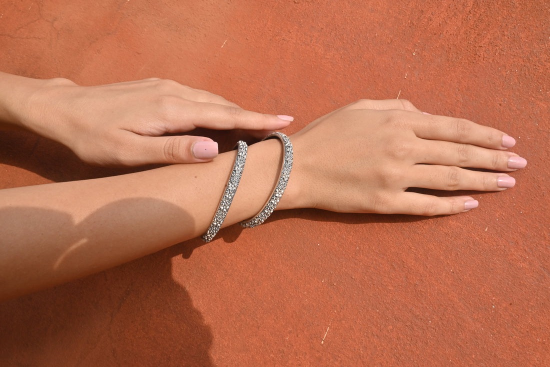 Silver Garden Bangle