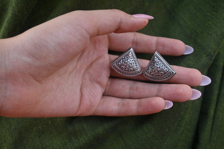 Silver Trikon Studs