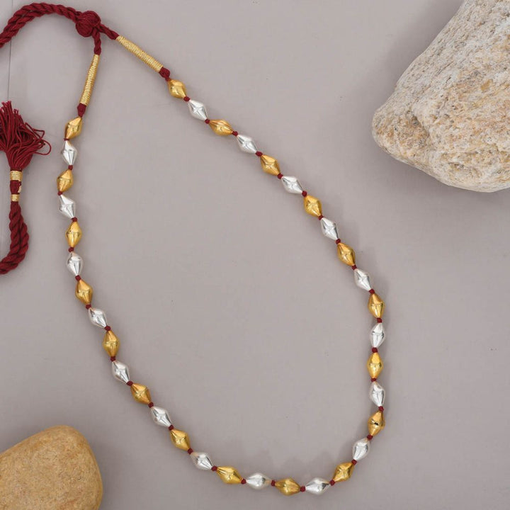 Dual Tone Single Layer Dholki Necklace