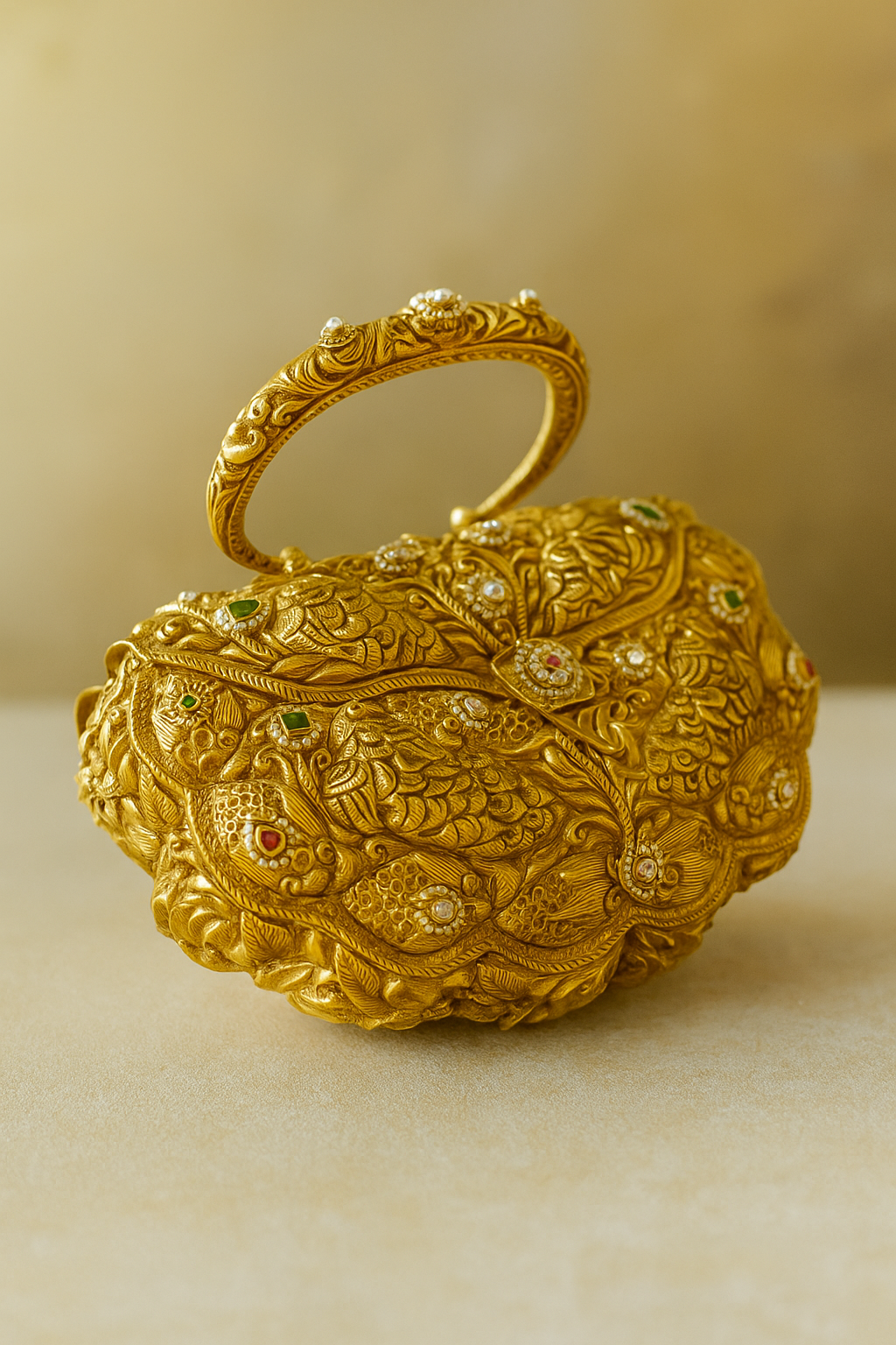 SILVER HERITAGE SILVER GOLD-PLATED PURSE