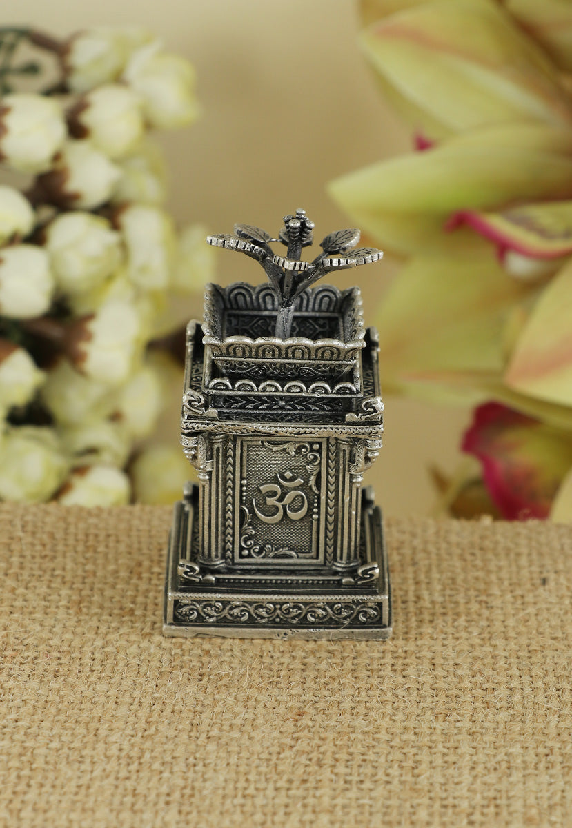 Silver Tulsi Kota for Mandir & gifting