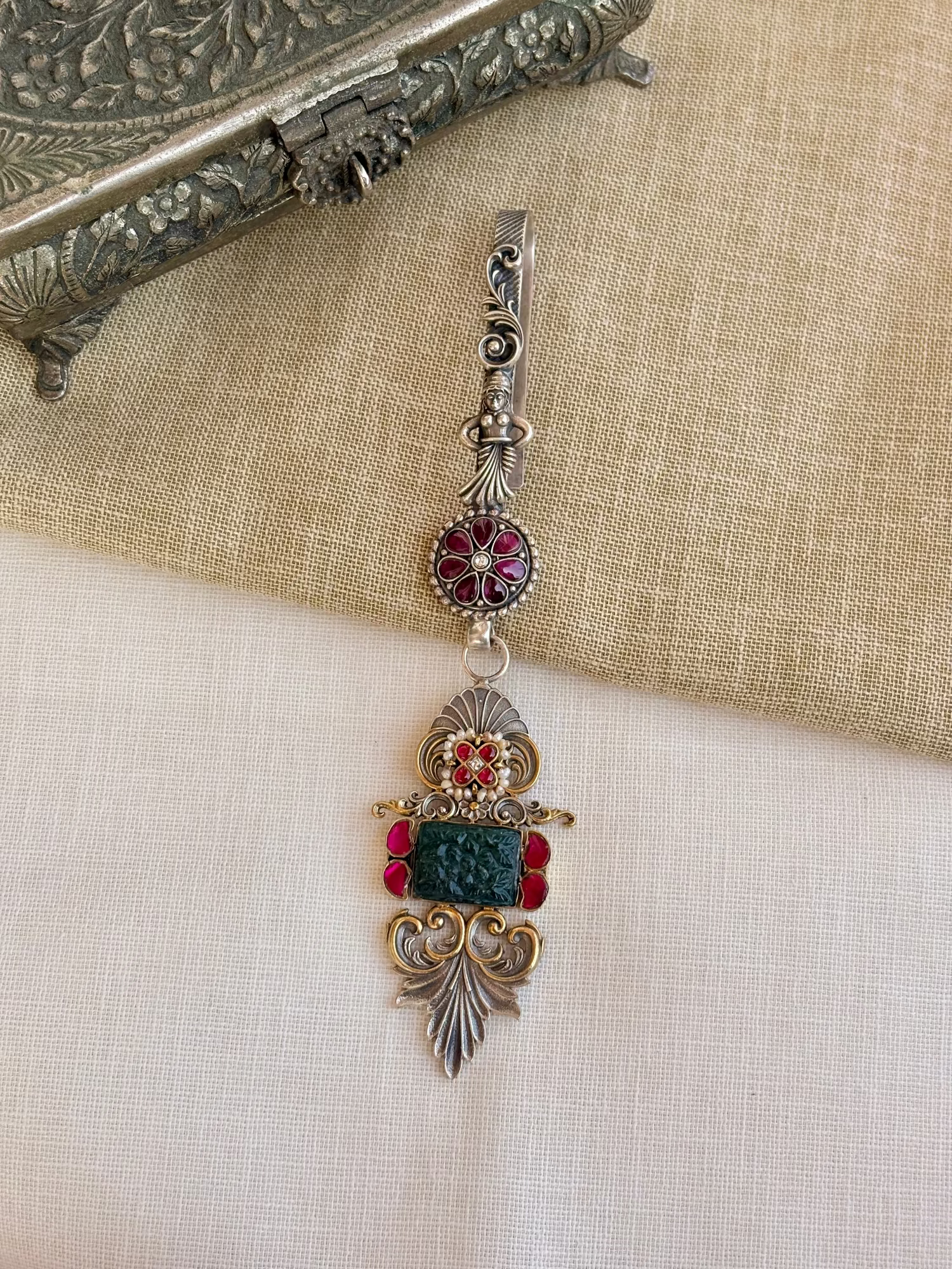 Gulaabi Silver Key Ring