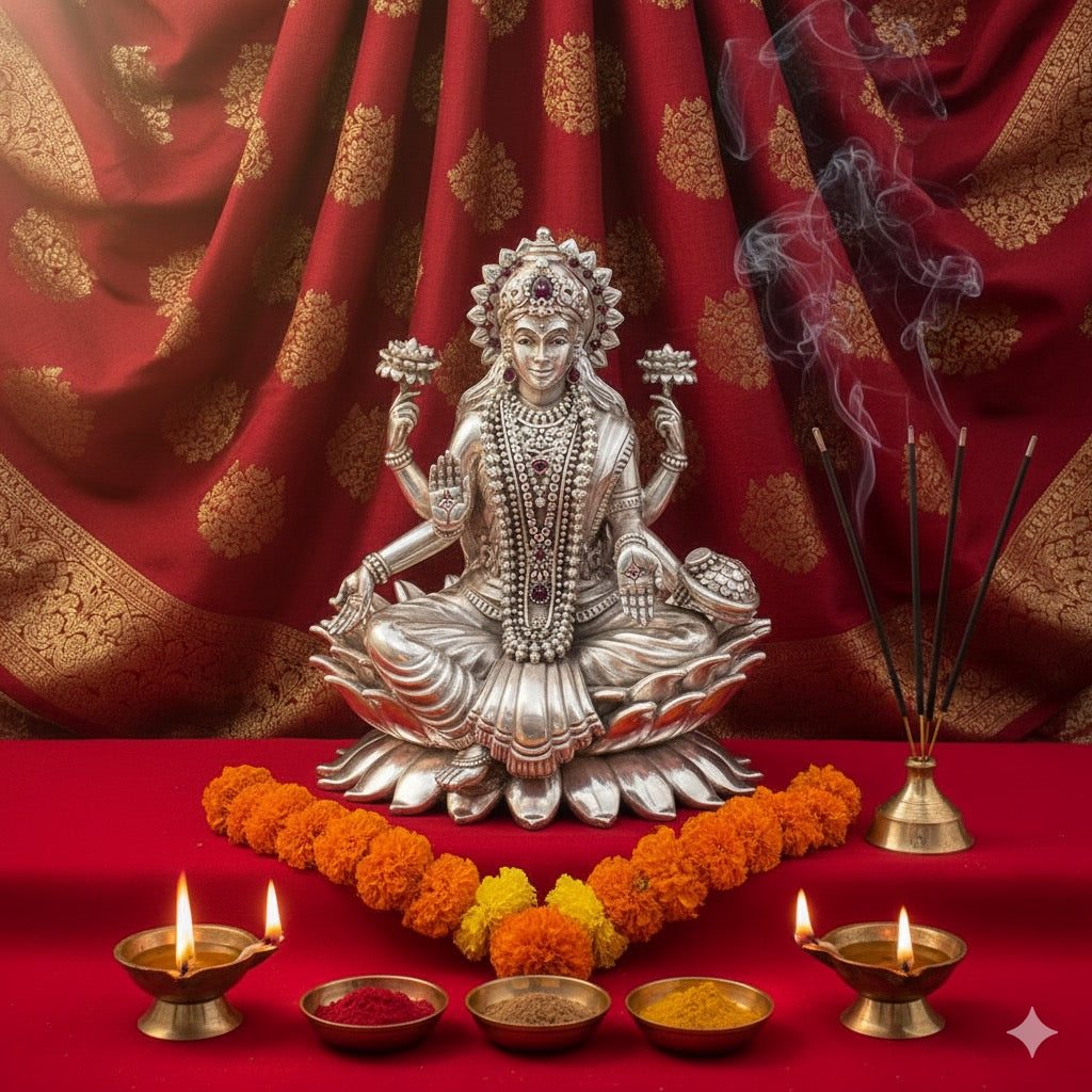 Silver Laxmi ji Murti