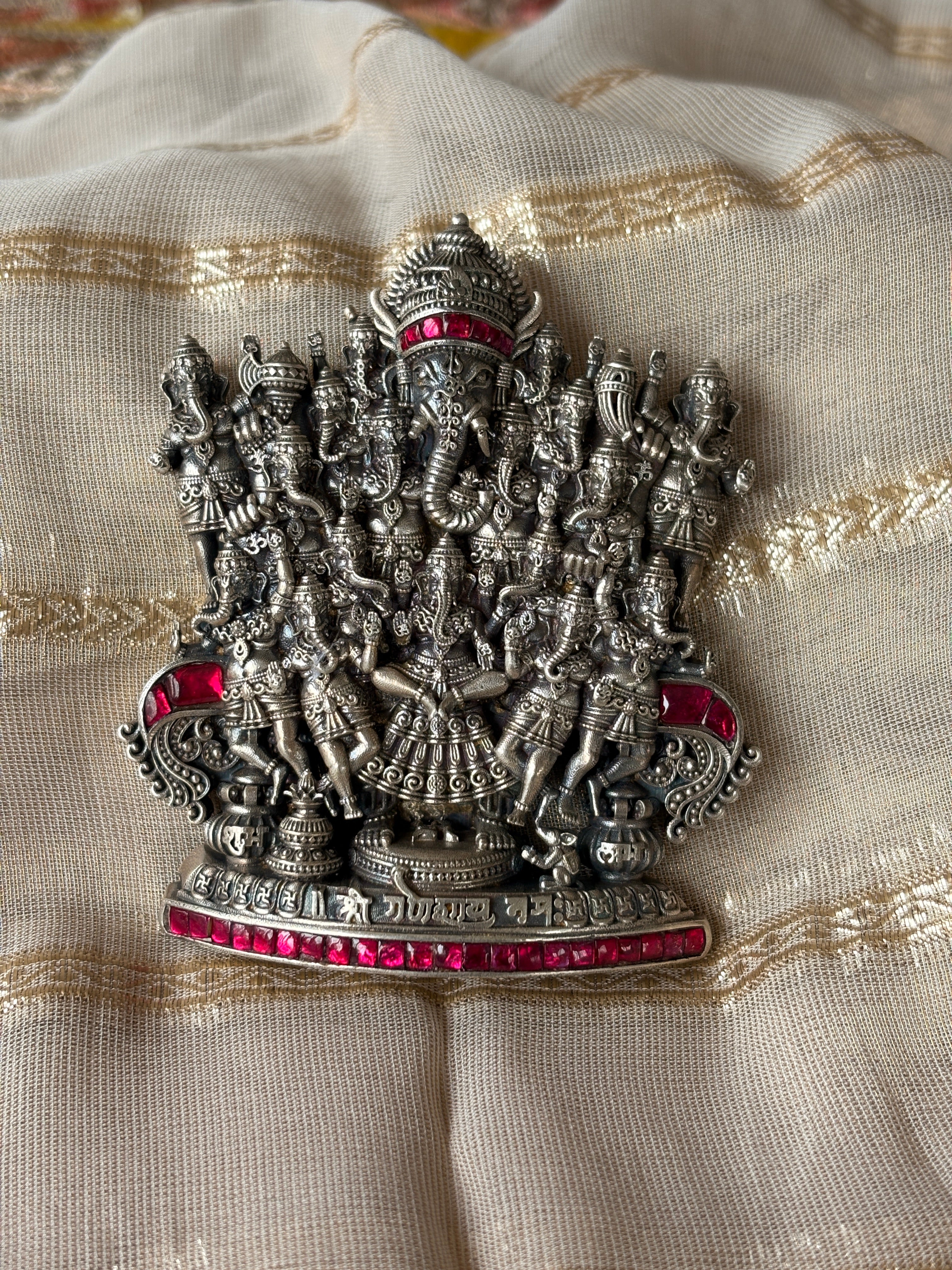 Antique Ganesha Silver Pendant without Chain