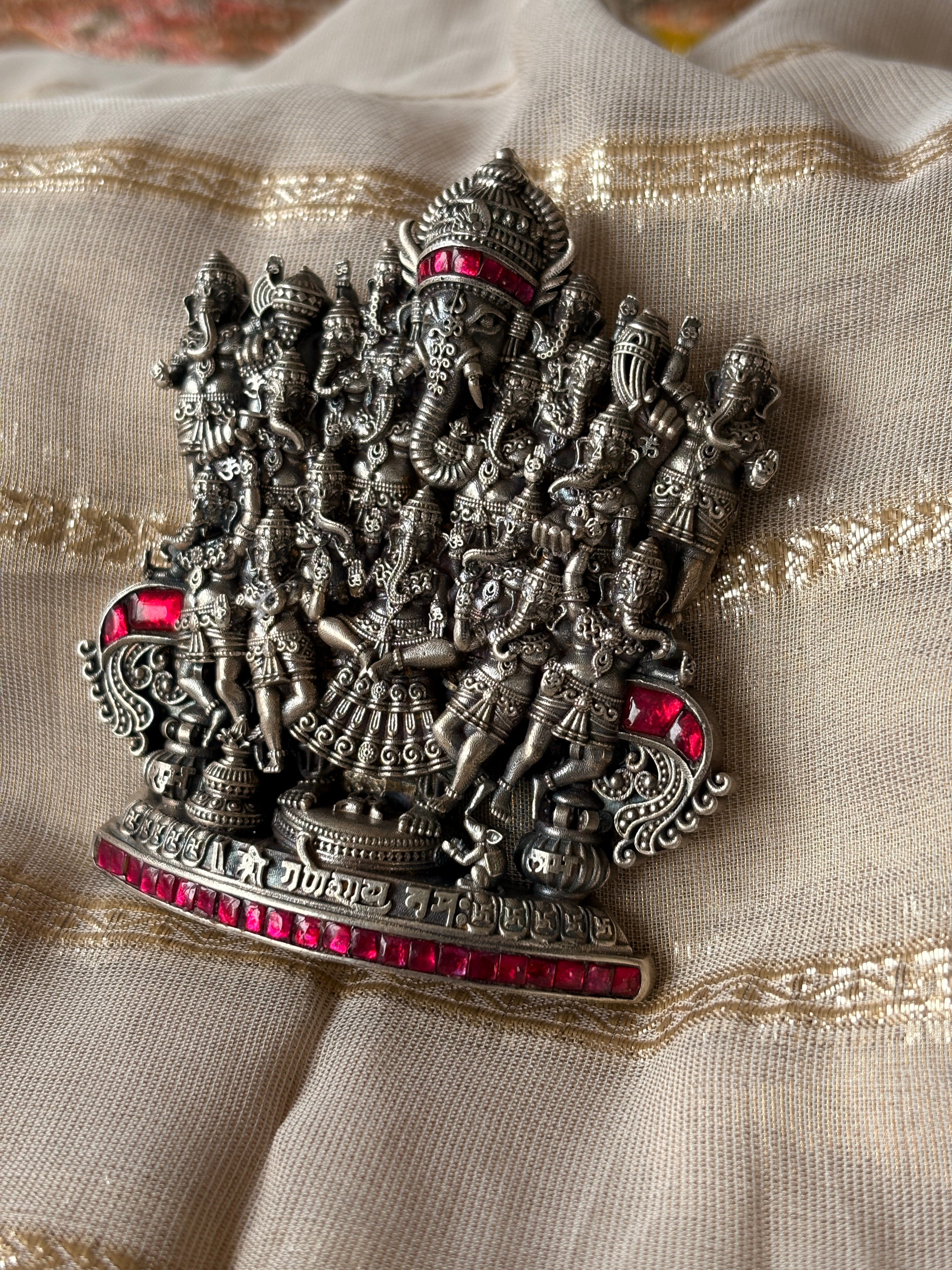 Antique Ganesha Silver Pendant without Chain